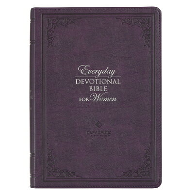 Devotional Bible NLT for Women (Faux Leather, Purple)