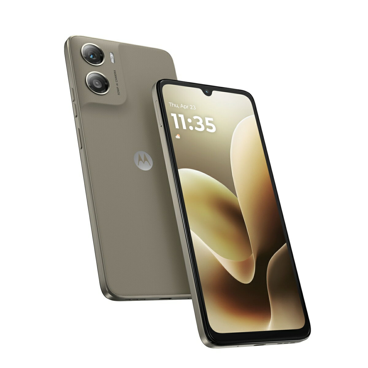 美しいデザインと期待以上のパフォーマンス

上質な素材とデザインに、パワフルな機能を備えたお手頃価格のエントリーモデル

＜特長＞
1. 大型高輝度ディスプレイと高性能ステレオスピーカー
　バスブースト機能搭載のステレオスピーカーでパワフルな低音を実現。
　さらに高輝度モードにより、屋外でもディスプレイをはっきり表示できます。

2. AI対応の高性能5,000万画素カメラシステム
　AI搭載のポートレートモードやナイトビジョンを使えば、鮮明で自然なポートレートなど、細部まで驚くほど美しい写真を撮影できます。

3. 最大12GBのRAMブーストと128GB大容量ストレージ
　RAMブーストにより、最大12GBまでRAMを拡張可能。
　大容量ストレージは、写真・動画・音楽・アプリをたっぷり保存できます。

4. 美しいデザインと安心の防水・防塵性能
　シックなカラーと上質で持ちやすいデザインに、防水・防塵、Corning Gorilla Glass 3による安心の耐久性を兼ね備えています。

5. 5,200mAh大容量バッテリー
　高密度、高品質設計により、バッテリーの駆動時間がさらに長くなりました。

6. 「かこって検索」やGeminiなどのGoogleサービスに対応*
　直感的に使える便利な検索機能、Geminiと会話をしながらアイデアを絞ったり、複雑なトピック検索に対応しています。
　*GoogleおよびGeminiはGoogle LLCの商標です。インターネット接続が必要です。一部の国、言語、および18歳以上のユーザーのみがご利用いただけます。


＜スペック＞
■プラットフォーム　：　Android?15
■プロセッサー　：　MediaTek Helio G81 Extreme　(2.0GHz x 2+ 1.7GHz x 6)
■ディスプレイ　：　約6.9インチ 1,640×720 (HD+)、LCD、20:9、リフレッシュレート 最大120Hz
■メインメモリ　：　4GB
■内部ストレージ　：　128GB
■外部メディア規格　：　microSD
■外部メディア最大容量　：　1TB
■ネットワーク
　・2G　：　GSM 850MHz/900MHz/1,800MHz/1,900MHz
　・3G　：　W-CDMA B1/B2/B5/B8
　・4G　：　LTE B1/B2/B3/B5/B7/B8/B18/B19/B20/B26/B28/B38/B40/B41
　・5G　：　-
■通信規格
　・Wi-Fi　：　Wi-Fi 802.11 a/b/g/n/ac (2.4GHz / 5GHz)
　・Bluetooth　：　Bluetooth? 6.0
　・テザリング　：　○対応
■SIM
　・タイプ　：　nanoSIM
　・スロット数　：　2、 DSDV
■位置情報サービス　：　GPS, GLONASS, Galileo, QZSS(みちびき)
■カメラ
　・アウトカメラ
　　　●約5,000万画素メイン (f/1.8) PDAF
　　　●LED フラッシュ
　・インカメラ
　　　●約800 万画素 (f/2.0)
■動画録画
　・アウトカメラ
　　　●FHD (30fps)、HD (30fps)
　インカメラ
　　　●FHD (30fps)、HD (30fps)
■インタフェース　：　USB Type-C (USB 2.0)、イヤホンマイクジャック3.5mm
■センサー　：　速度計、近接センサー、環境照度センサー
■生体認証　：　指紋認証、顔認証
■NFC　：　○対応
■おサイフケータイ?　：　非対応
■FMラジオ　：　○対応
■ジェスチャー
　・クイック起動　：　-
　・サイドバー　：　○
　・クイック撮影（クイックキャプチャー）　：　-
　・簡易ライト　：　○
　・3本指でのスクリーンショット　：　○
　・持ち上げてロック解除　：　○
　・下向きでサイレントモード(マナーモード)　：　○
　・手を近づけて消音(手を伸ばして消音)　：　-
　・持ち上げて消音　：　○
　・スワイプで分割　：　-
■ディスプレイ
　・ピークディスプレイ　：　-
　・ロック画面　：　-
　・新設ディスプレイ　：　○
　・エッジライト　：　-
■プレイ
　・ゲーム　：　-
　・メディアコントロール　：　○
　・Dolby Atmos　：　○
　・クリエーターツールキット　：　-
■Moto Secure　：　○
■スピーカー　：　ステレオスピーカー
■バッテリー　：　5,200mAh
■充電方式　：　10W チャージ対応
■サイズ (高さx幅x厚さ)　：　約171.35mm x 77.50mm x 8.31mm
■重さ　：　約194g
■防水防塵/MILスタンダード　：　IP64
■保証期間　：　購入日より12 ヶ月間の日本国内保証
■同梱品
　・カバー
　・SIM取り出しピン
　・ガイド類
　・LG（法令/安全/規制）
　※チャージャー(ACアダプタ、USBケーブル)非同梱