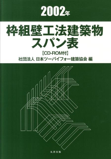 枠組壁工法建築物スパン表（2002年）