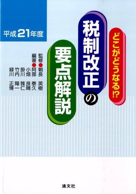 税制改正の要点解説（平成21年度）