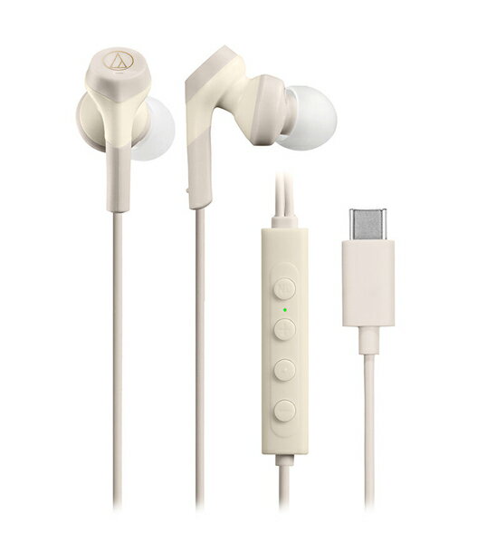 ノイズキャンセリングUSB Type-C用イヤホン ベージュ