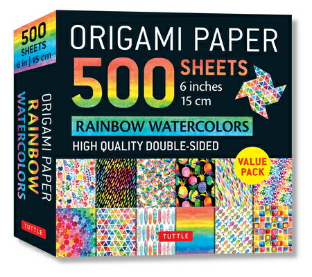 ORIGAMI PAPER RAINBOW WATERCOLORS 500
