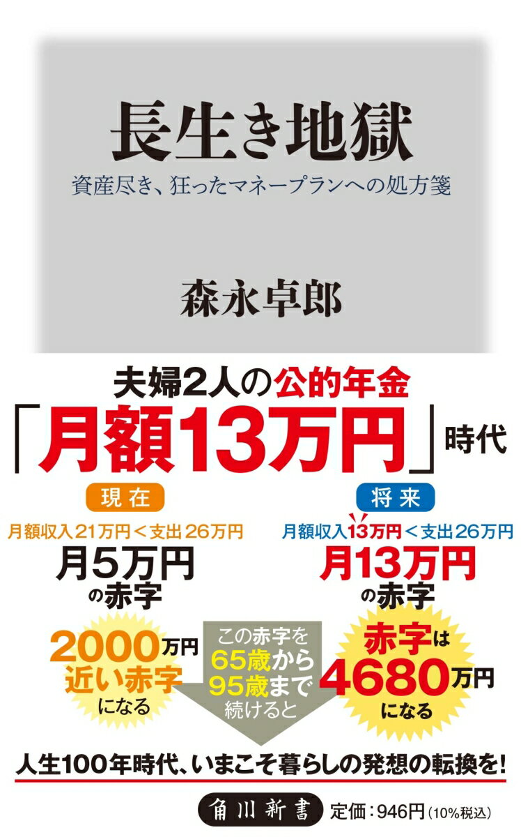 「人生１００年時代」と言われる昨今。しかし、老後のベースになる公的年金は減るばかり。夫婦２人で月額１３万円時代が到来する。長生きをして資産が底を付き、人生計画が狂うーそんな事態を避けるための処方箋。