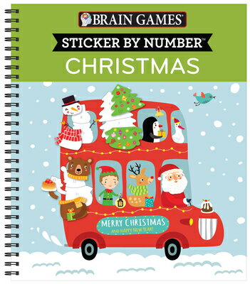 楽天楽天ブックスBrain Games - Sticker by Number: Christmas （Kids） [With Sticker（s）] BRAIN GAMES - STICKER BY NUMBE （Brain Games - Sticker by Number） [ Publications International Ltd ]