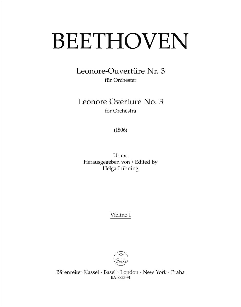 【輸入楽譜】ベートーヴェン, Ludwig van: 序曲「レオノーレ」 第3番 Op.72b/原典版/Luhning編: バイオリン 1