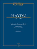 【輸入楽譜】ハイドン, Franz Joseph: ミサ曲 第7番 ハ長調 Hob.XXII/9 「よき四季斎日のミサ(戦時のミサ)」/新ハイドン全集版/ランドン & Fussl編: スタディ・スコア