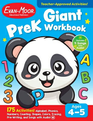Giant Prek Workbook, Age 4 - 5 GIANT PREK WORKBK AGE 4 - 5 （Giant Full-Color Workbooks） [ Evan-Moor Educational Publishers ]
