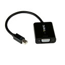 Mini DisplayPort 1.2-VGA変換アダプタ ミニディスプレイポート/ mDP/ Mini DP オスーVGA/ RGB (D-Sub15ピン) メス コンバータ 1920x1200 ブラック