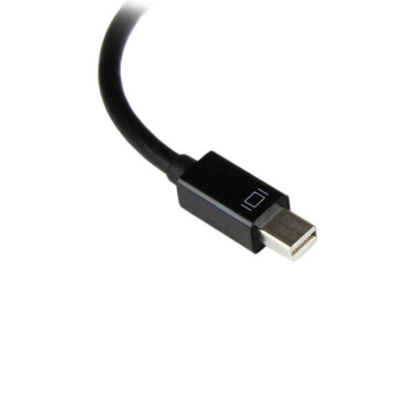 Mini DisplayPort 1.2-VGA変換アダプタ ミニディスプレイポート/ mDP/ Mini DP オスーVGA/ RGB (D-Sub15ピン) メス コンバータ 1920x1200 ブラック 2