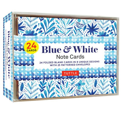 BLUE & WHITE NOTE CARDS 24 
