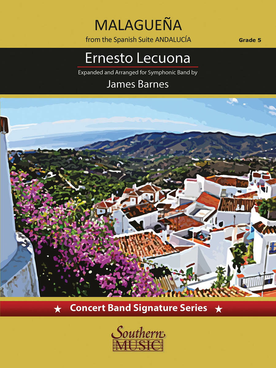【輸入楽譜】レクオーナ, Ernesto: スペイン組曲「アンダルシア」より マラゲーニャ/バーンズ編曲: スコアとパート譜セット