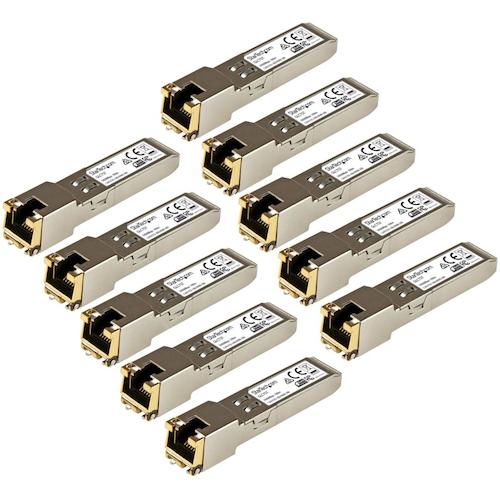 SFPモジュール 10個入りパック／Cisco製品GLC-T互換／1000BASE-T準拠RJ45銅線トランシーバ