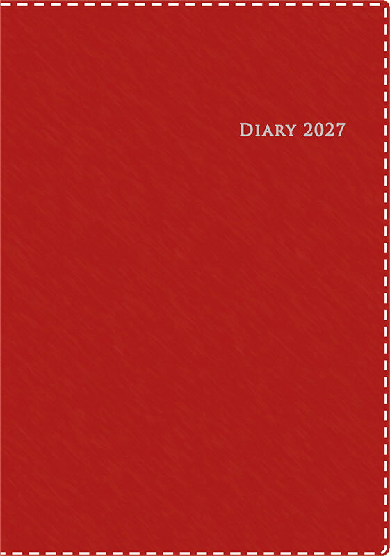 2027年　手帳　1月始まり　No.432　デスクダイアリー カジュアル 2　　[レッド]高橋書店　A5判　　ウィークリー