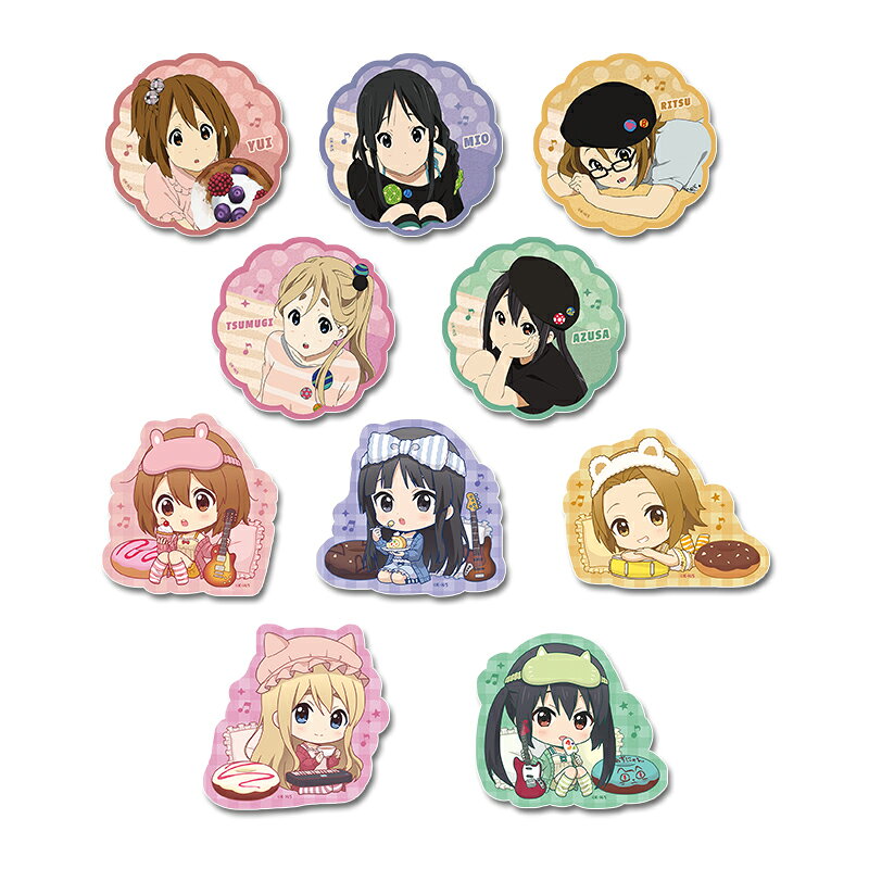 「けいおん！」からトレーディングステッカーが登場！【対象年齢】：15歳以上【商品サイズ (cm)】(幅×高さ）：6×6