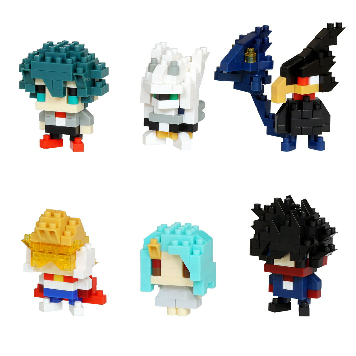 「僕のヒーローアカデミア」のミニナノシリーズ第3弾が登場！！■「ミニナノ」はブラインドパッケージで展開するちっちゃくてカワイイ、ナノブロックのミニコレクタブルライン。■緑谷出久、飯田天哉、常闇踏陰、通形 ミリオ、壊理、荼毘の計6種がラインナップ。■1BOX6個入りのブラインドパッケージ仕様。BOX購入で全6種コンプリート。【対象年齢】：12歳以上【商品サイズ (cm)】(幅×高さ×奥行）：3×3.9×2.2