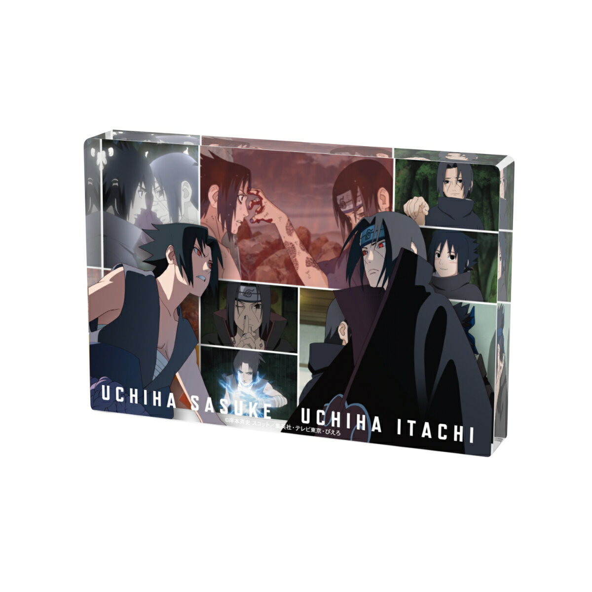 NARUTO-ナルトー 疾風伝うちはサスケ＆うちはイタチ 場面写アクリルブロック