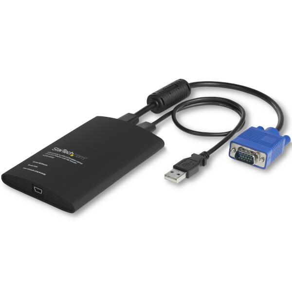 ノートパソコン接続KVMコンソールアダプタ USB接続 ファイル転送／ビデオキャプチャ機能付き