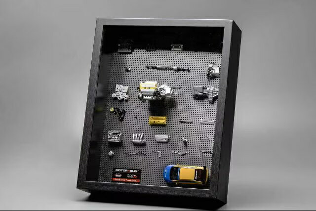 MOTOR HELIX 1/64 Honda Civic TYPE R(FD2) + 1/18 Kseries エンジン Spoon Customized フレームディスプレイタイプ 【M90308DZ-SAE】 (ミニカー)