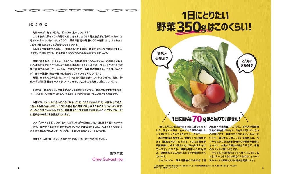 1日に必要な量の半分の 野菜がとれるかんたんワンプレートごはん [ 阪下　千恵 ]