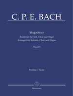 【輸入楽譜】バッハ, Carl Philipp Emanuel: マニフィカート ニ長調 Wq 215(混声四部合唱)(ラテン語)/Kohs編