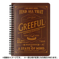 Greefulリングノート A5 7mm罫 ブラウン