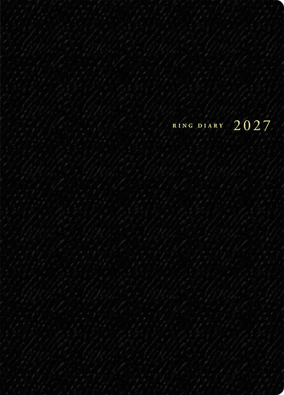 2027年　手帳　1月始まり　No.451　リングダイアリー （レフト）　　[黒]高橋書店　A5判　　ウィークリー （リングダイアリー）