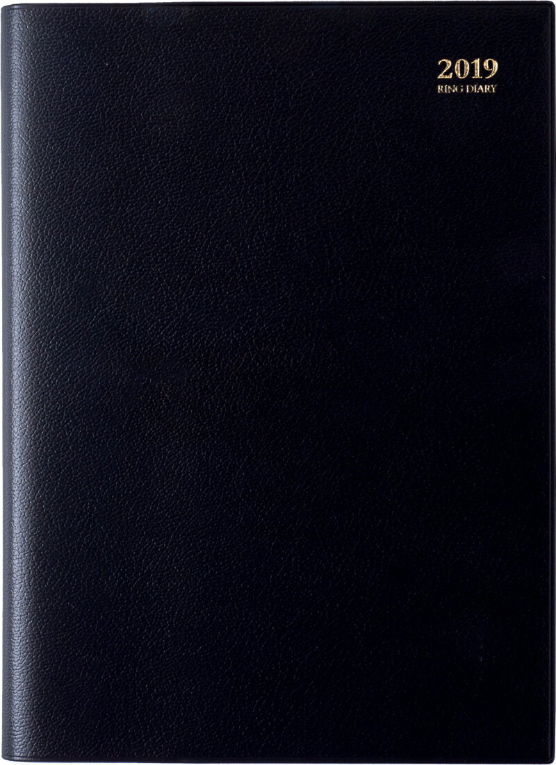 2019年版 1月始まり No.451 リングダイアリー（レフト） 黒