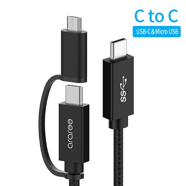 2 in 1(USB-C＆Micro USB)C to Cケーブル