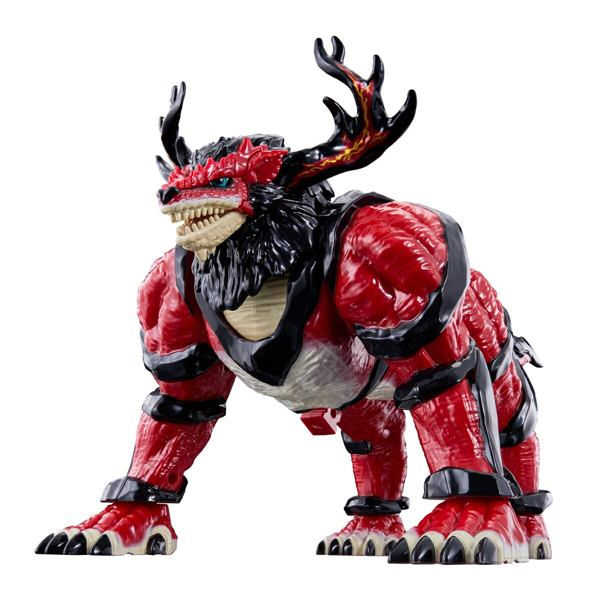 『角醒ハンター オメガホーン』に登場する角獣「炎角（エンカク）」の全長約350mm大型フィギュアです。
別売りの「角獣覚醒器 DXオメガホーン」と一緒に遊ぶことで召喚遊びや必殺技遊びが楽しめます。
また、「角獣覚醒器 DXオメガホーン」と別売りのDX角獣シリーズを組み合わせて合体武装遊びを楽しむことができます。
［セット内容］・角獣エンカク…1（本商品のセット内容以外は付属しません。）【対象年齢】：3才〜【対象年齢】：3才〜