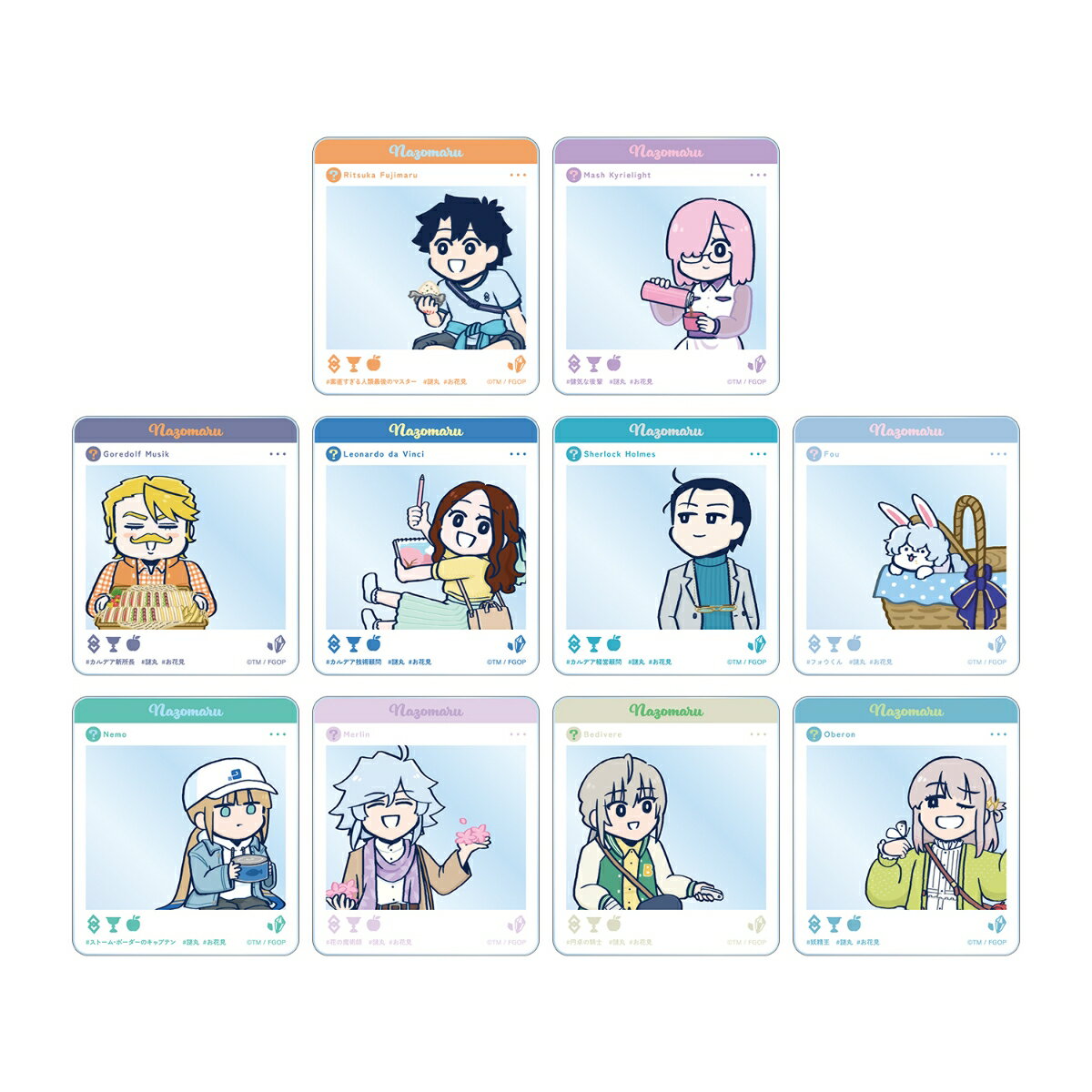 アニメ「Fate/Grand Order 藤丸立香はわからない」槌田先生 描き下ろし お花見ver. トレーディングアクリルカード(BOX＝10個)