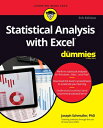 Statistical Analysis with Excel for Dummies STATISTICAL ANALYSIS W/EXCEL F Joseph Schmuller