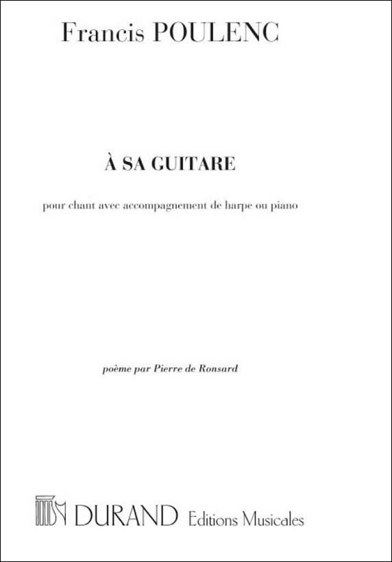 【輸入楽譜】プーランク, Francis: ギターに寄せる
