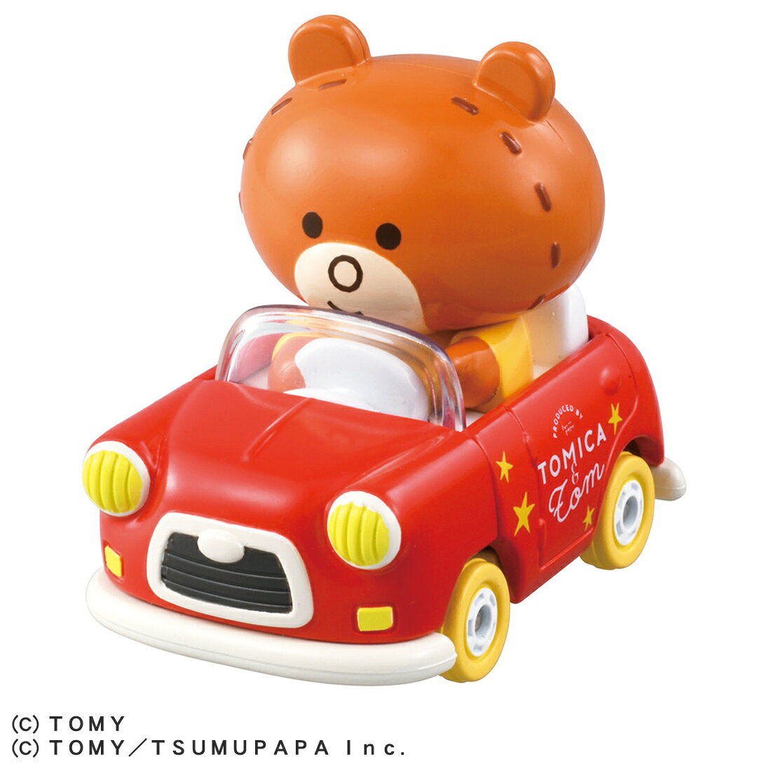 トミカをキュンキュン!チューンアップ!本格的ダイキャストボディにキャラクターが乗車してかわいくチューンアップされたシリーズTOMICA TUNESに「トミカとトム」が登場! ＜アクション＞サスペンション【対象年齢】：3才〜