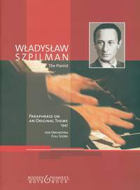 【輸入楽譜】スピルマン, Wladyslaw: 自作の主題によるパラフレーズ〜オーケストラのための(1947年)