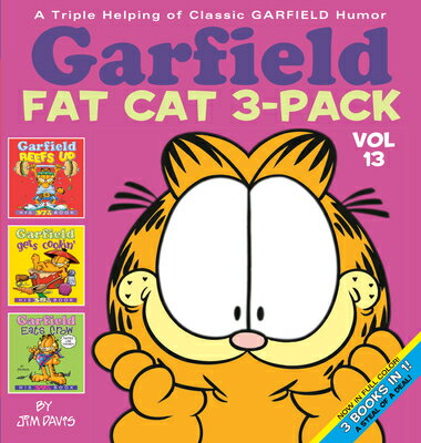 THREE BOOKS IN ONE A TRIPLE HELPING OF GARFIELD HUMOR
MEANS THREE TIMES THE FUN! 
He used to be perfect, but now he's even better! Garfield, the fat cat with the super sized ego, is back in the spotlight, dissing his dimwitted owner Jon - even pilfering his pants. Some cats chase mice; Garfield prefers to take legal action. When down on the farm, the city kitty puts up with-and puts down-Jon and his barnyard brother. No wonder Garfield's often in a bad mood. 
But no matter what, he's always in the mood for food! 
The GARFIELD FAT CAT 3-PACK series collects the GARFIELD comic-strip compilation books in a new, full-color format. Garfield may have gone through a few changes, but one thing has stayed the same: his enormous appetite for food and fun. So enjoy some super sized laughs with the insatiable cat, because too much fun is never enough! 
GARFIELD BEEFS UP
GARFIELD GETS COOKIN'
GARFIELD EATS CROW