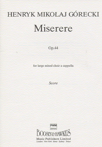 【輸入楽譜】グレツキ, Henryk Mikolaj: ミゼレーレ Op.44