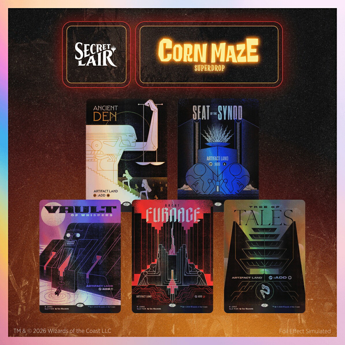マジック：ザ・ギャザリング Secret Lair Corn Maze Superdrop Manufactured Grounds by See Machine Traditional Foil Edition【クレジットカード決済限定】