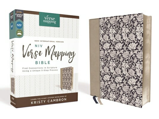 Niv, Verse Mapping Bible, Leathersoft, Navy Floral, Comfort Print: Find Connections in Scripture Usi NIV VERSE MAPPING BIBLE LEATHE （Verse Mapping） [ Kristy Cambron ]