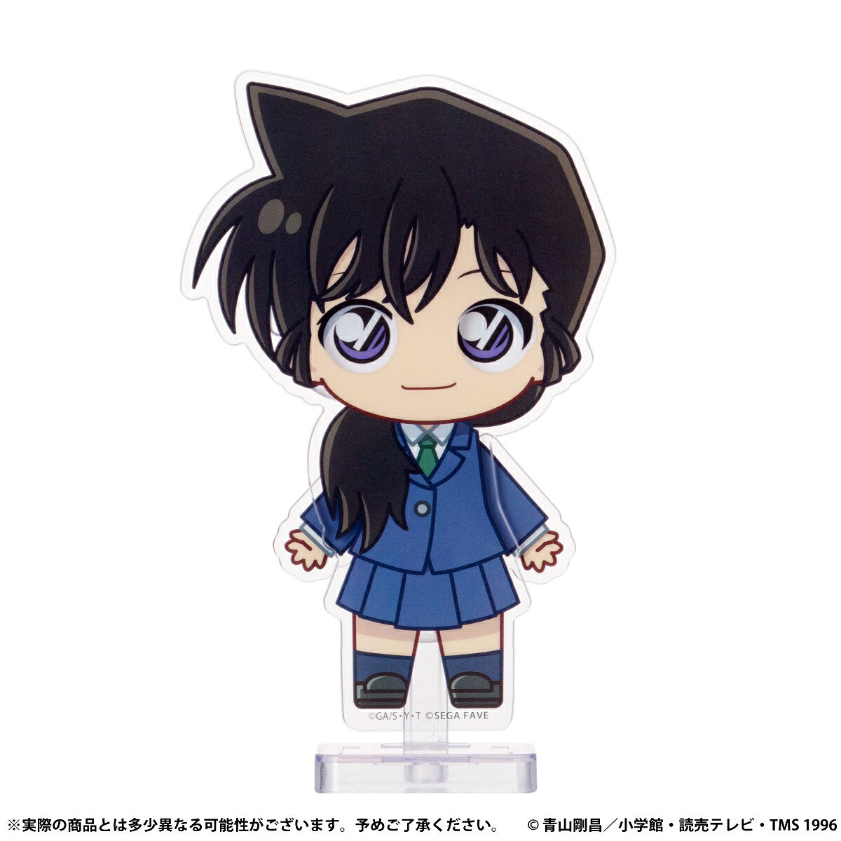 アニメ『名探偵コナン』より、動かせて飾れるアクスタ×ドール新登場！
ポーズがとれる!表情も変わる！まるで「生きているアクスタ」！！

●表情が変えられる！
キャラクター背面のレバーを上下することで瞼が閉じて瞬きします(瞬き機能)。
顔の角度を変えてもキャラクターがあなたを見つめてくれます(追眼機能)。

●ポーズが取れて楽しい！
付属のスティックをキャラクターにセットすると、手を上下に動かすことができます。瞼の瞬き機能も上手く使って楽しく動かそう！

●飾っても良し！一緒にお出かけしても良し！
スティックを外せるのでコンパクトになり持ち運びもできます。また、スティックから外してスタンド台座に飾ることができます。