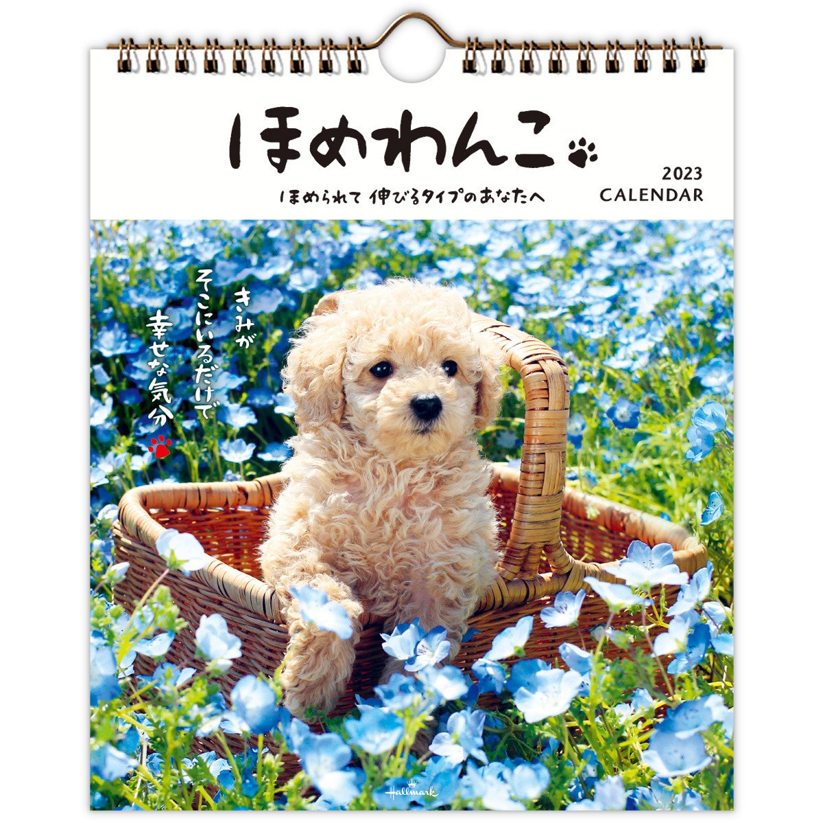 2023年　カレンダー　壁掛け・小　ほめわんこ　2023年1月始まり　ホールマーク　804664 壁掛け・小 （カレンダー）のサムネイル