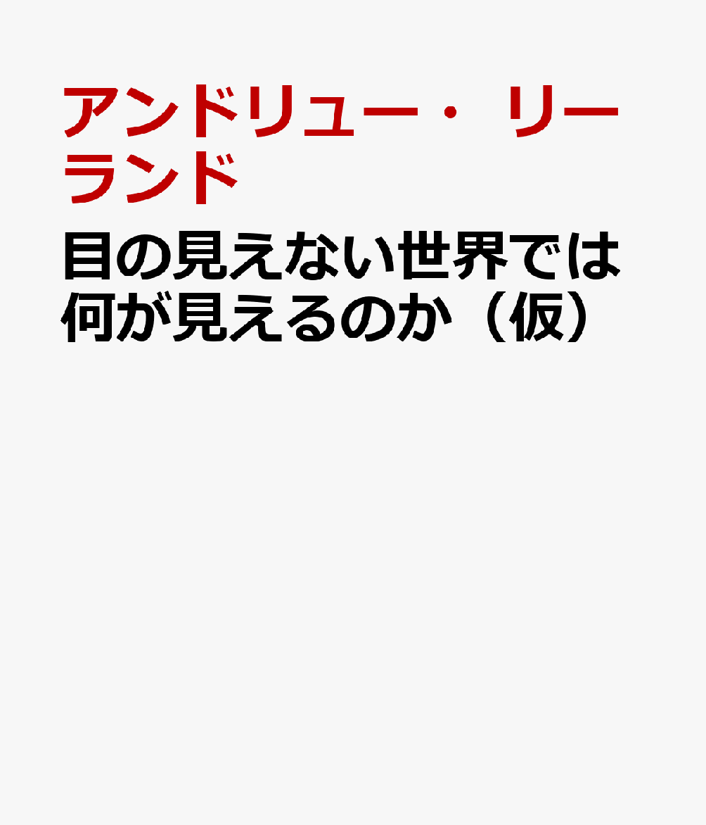 目の見えない世界では何が見えるのか（仮）