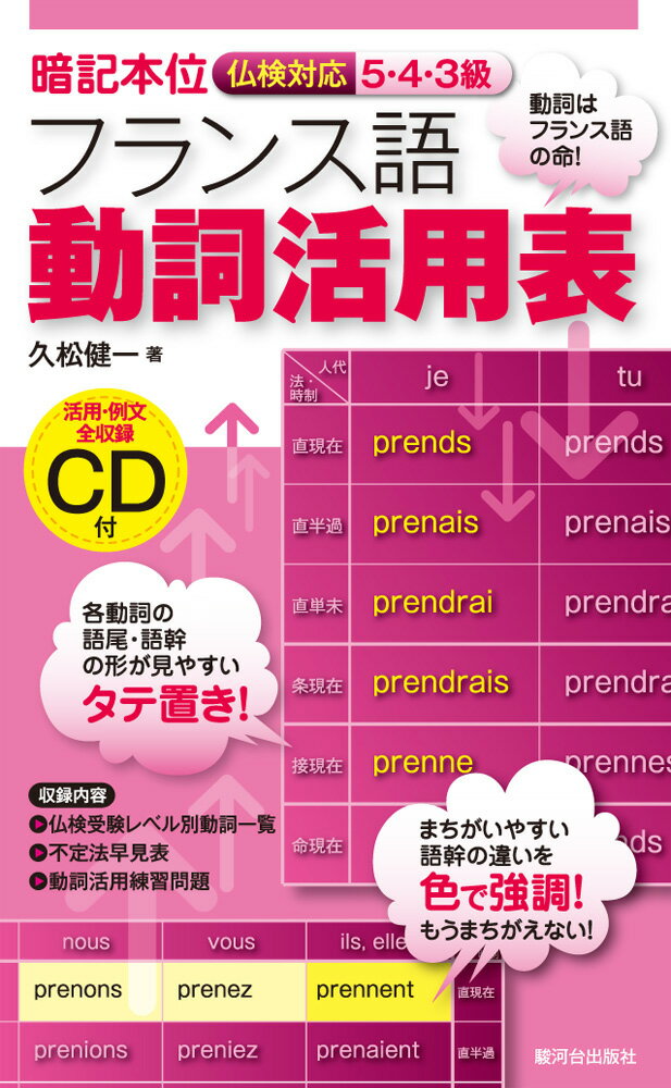 ≪暗記本位≫フランス語動詞活用表　CD付 [ 久松　健一 ]