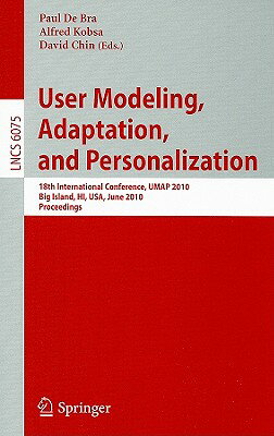 This book constitutes the proceedings of the Second International Conference on User Modeling, Adaptation, and Personalization, held on Big Island, HI, USA, in June 2010. This annual conference was merged from the biennial conference series User Modeling, UM, and the conference on Adaptive Hypermedia and Adaptive Web-Based Systems, AH. The 26 long papers and 6 short papers presented together with 7 doctoral consortium papers, 2 invited talks, and 4 industry panel papers were carefully reviewed and selected from 161 submissions. The tutorials and workshops were organized in topical sections on intelligent techniques for web personalization and recommender systems; pervasive user modeling and personalization; user models for motivational systems; adaptive collaboration support; architectures and building blocks of web-based user adaptive systems; adaptation and personalization in e-b/learning using pedagogic conversational agents; and user modeling and adaptation for daily routines.