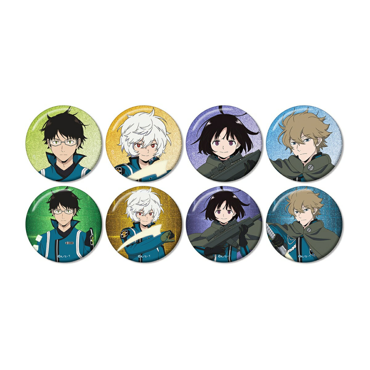 TVアニメ「ワールドトリガー」描き下ろし 戦闘開始ver. トレーディンググリッター缶バッジ(BOX=8入)