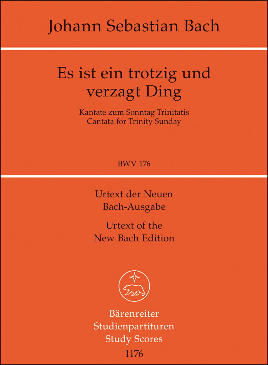 【輸入楽譜】バッハ, Johann Sebastian: カンタータ 第176番「そは頑なにしてひるむものなり」 BWV 176/原典版/Durr & Freeman & Webster編: スタディ・スコア [ バッハ, Johann Sebastian ]
