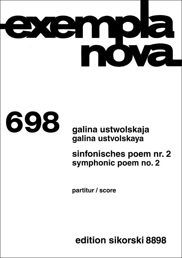 【輸入楽譜】ウストヴォルスカヤ, Galina Ivanovna: 交響詩 第2番: スタディ・スコア
