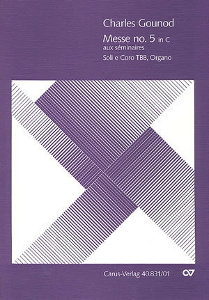 【輸入楽譜】グノー, Charles Francois: ミサ・ブレヴィス 第5番: 神学校(Soli-T,B,B+Coro-T,B,B,Org)(ラテン語)/フルスコア