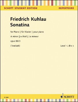 【輸入楽譜】クーラウ, Friedrich: ソナチネ Op.88 第3番 イ短調/Twelsiek編