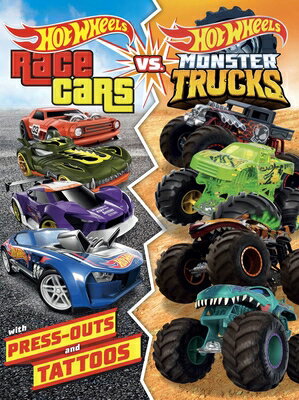 Hot Wheels: Race Cars vs. Monster Trucks: 100 Officially Licensed by Mattel, Activities, Tattoos, HOT WHEELS RACE CARS VS MONSTE （Hot Wheels） Mattel