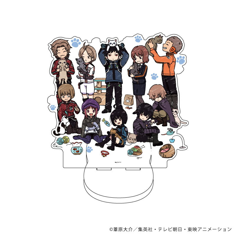 デカキャラアクリルフィギュア「ワールドトリガー」06/集合デザイン 猫ver.第2弾(グラフアートイラスト)【グッズ】